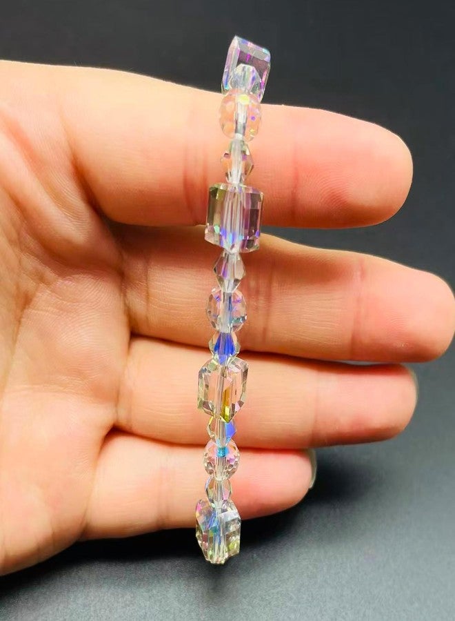 CACALOSS Crystal Bracelet for Women Fashion 7 Inch Approximately Rainbow Sparkling Crystal Bracelet with Adjustable Elastic Cord (Purple) - Image 4